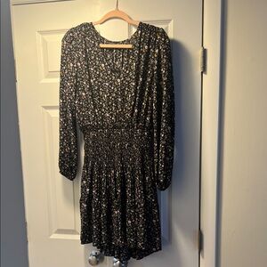 Current Air Black Floral Long Sleeve Dress
